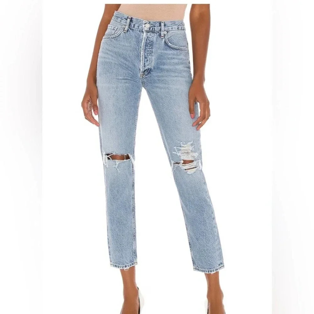 AGOLDE Jamie High Rise Classic in Spectator Blue Size 25